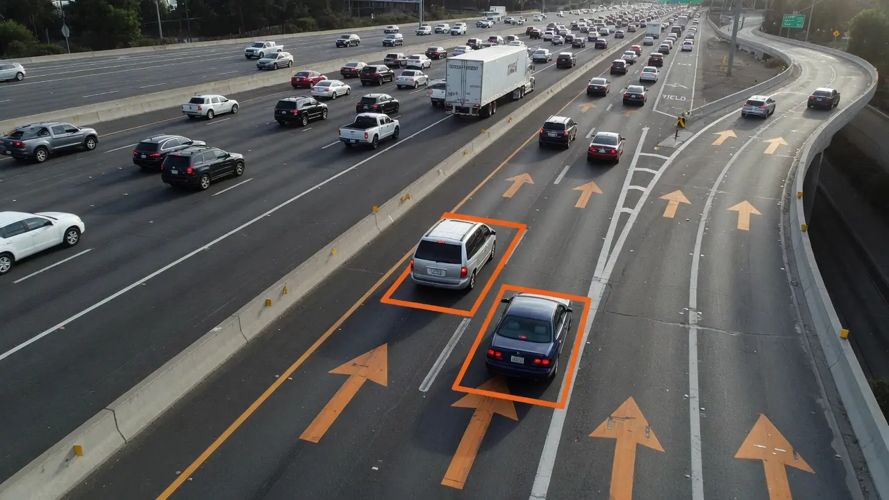 Entrance ramp flow monitoring