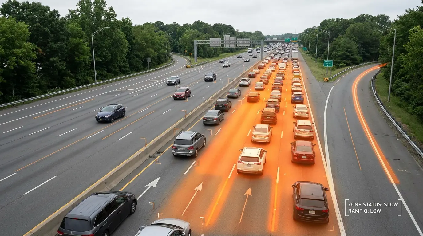 Prioritize congestion over queue detection on highways