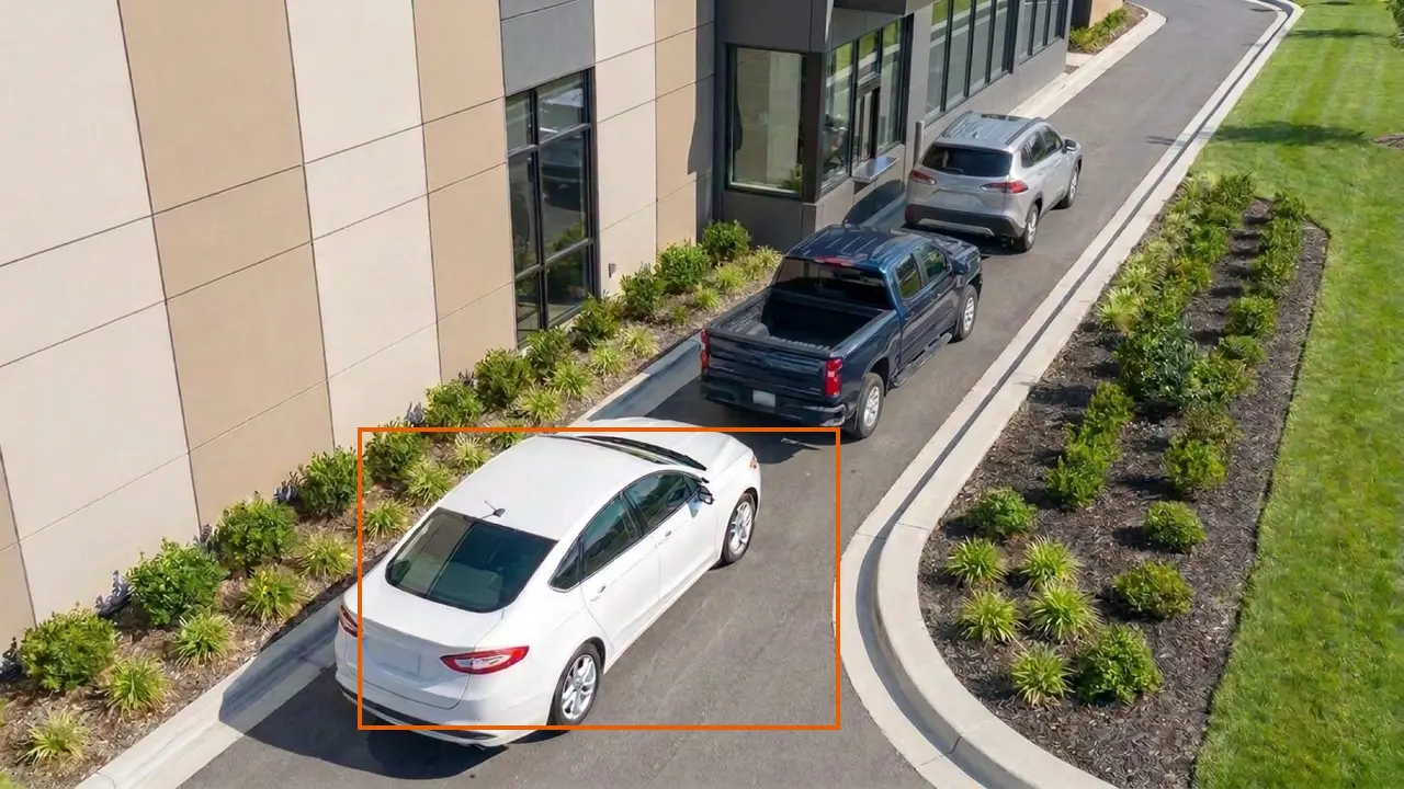 Vehicles waiting in drive-thru queue