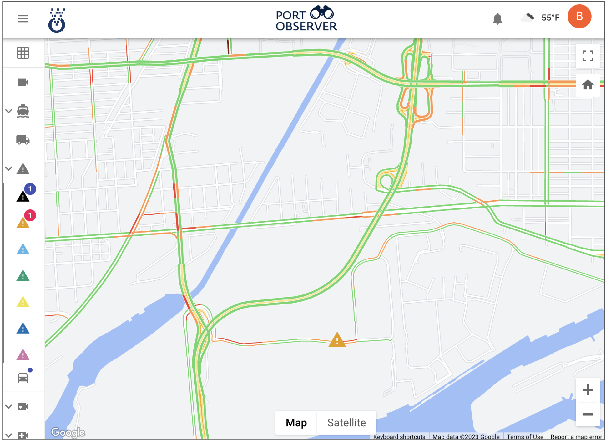 queuing map view